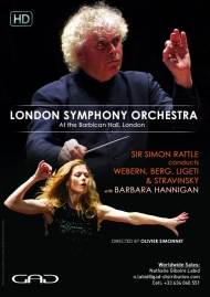 Poster of Sir Simon Rattle conducts Webern, Berg, Ligeti and Stravinsky with Barbara Hannigan