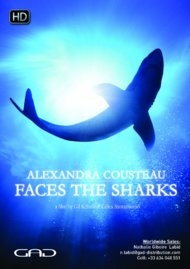 Poster of Alexandra Cousteau faces the sharks