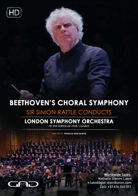 Poster of Beethoven’s Choral Symphony – Sir Simon Rattle conducts the London Symphony Orchestra