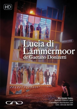 Poster of Lucia Di Lammermoor by Gaetano Donizetti at the Gran Teatre del Liceu, Barcelona